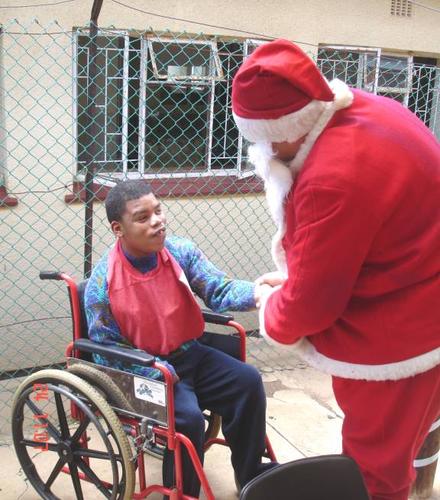 Santa with one of the more able children